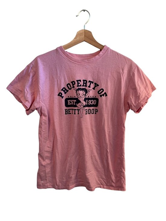 Betty Boop Pink Short Sleeve T-Shirt Graphic Tee Women's Size M - Picture 1 of 6